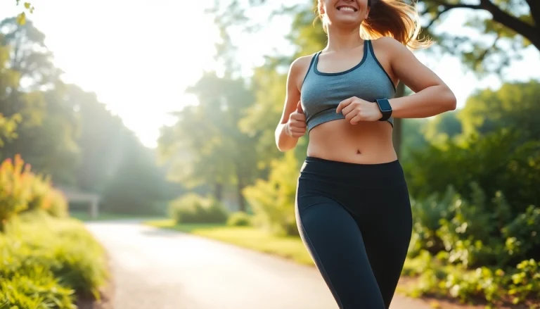 Person jogging in a park, showcasing determination in their weight loss journey.