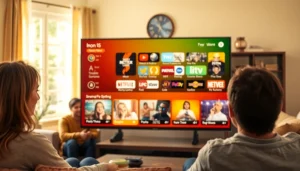 Enjoying diverse entertainment options with iron iptv in a cozy living room setting.
