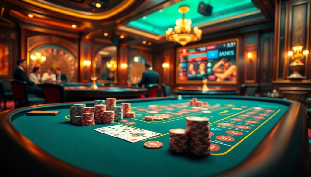 Experience thrilling gameplay at Trang Chủ BJ88 with immersive casino action and vibrant gaming elements.