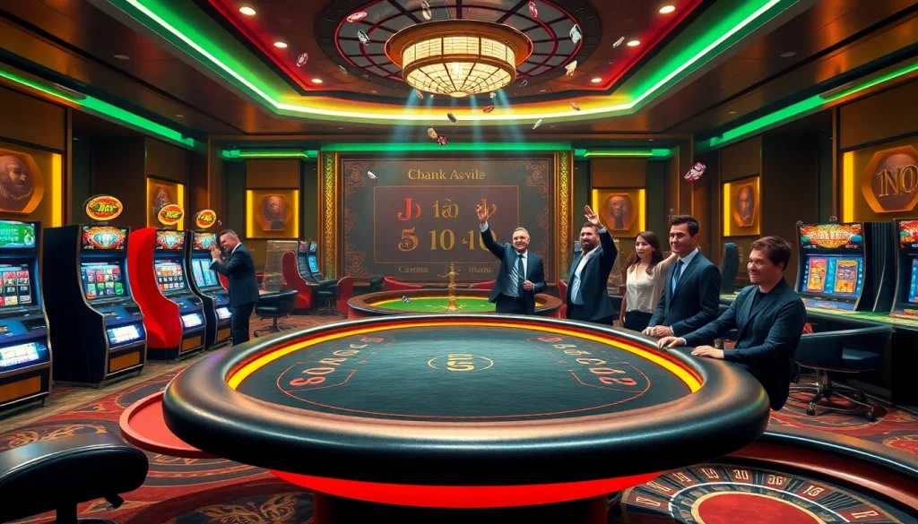 S8 players engaging in an exciting poker game at a luxurious casino table.