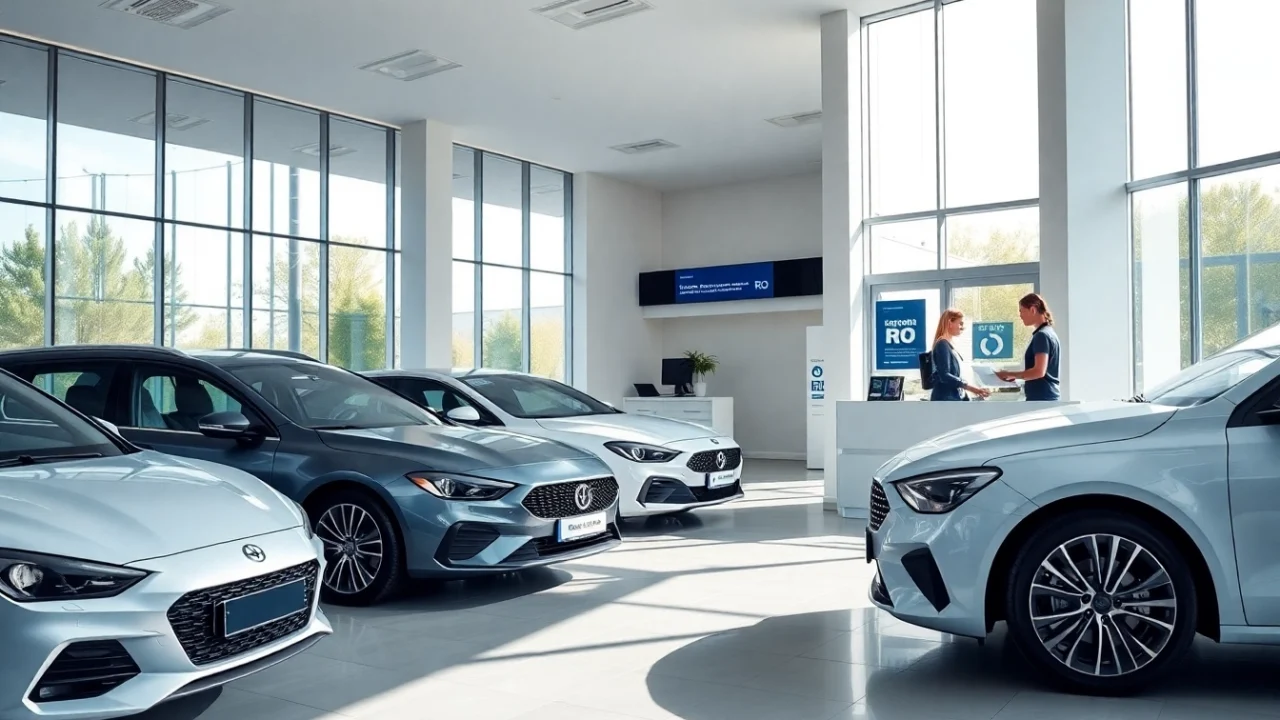 Car rental office in Chișinău highlighting easy chirie auto services with friendly customer assistance.