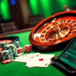 Experience the thrill of gambling at GG88 with stunning casino visuals, poker chips, and roulette wheels.