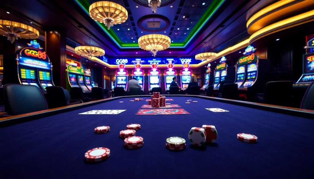 Experience excitement at GG88 with vibrant casino tables and thrilling card games.