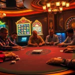 Experience the excitement of gambling at https://topxx88.com/ with a luxurious casino scene featuring poker and roulette.