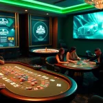 Engage with Bugatti8 while playing thrilling casino games at vibrant poker and roulette tables.