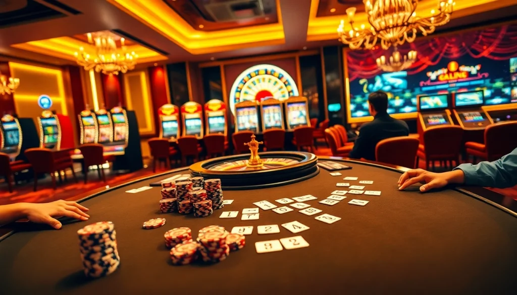 Experience excitement at nhà cái vn23 with vibrant casino tables and thrilling games.