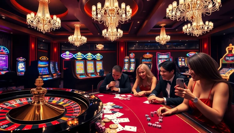 Players experiencing excitement at GG88's casino games with roulette, slots, and poker.