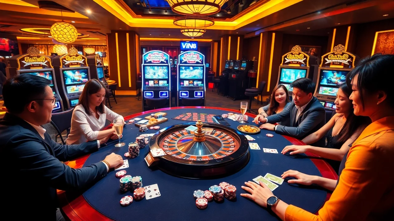 Play exciting games at Trang chủ Vin88 with vibrant casino tables and thrilling gambling action.