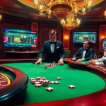 Casino excitement at a poker table representing xo88t3 with roulette wheel and chips.