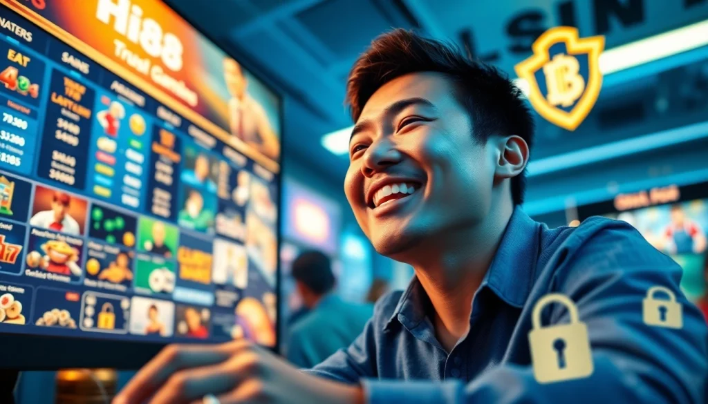 Vibrant online gambling scene with Hi88 brand elements showcasing stimmgewitter.org as a trusted platform for diverse gaming.