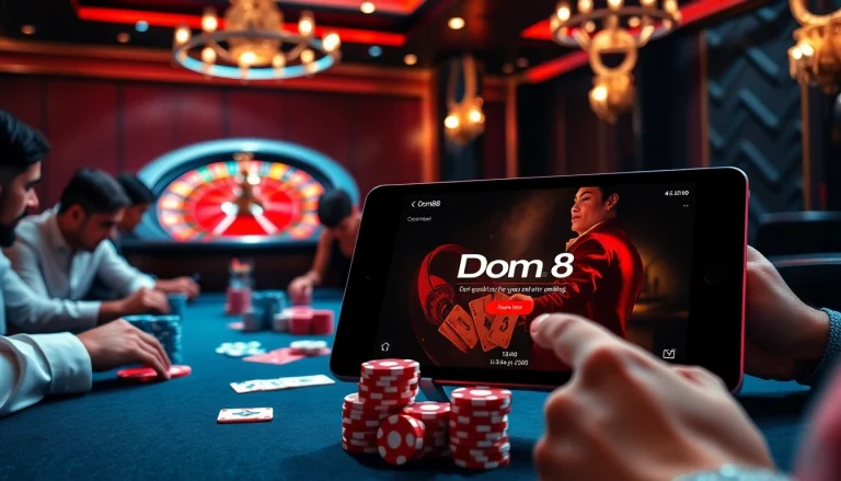 Experience the excitement of betting at dom88.us.com with dynamic poker tables and vibrant gameplay.