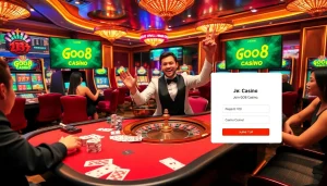 Engage in online gambling fun with đăng ký go8 at a luxurious casino scene.