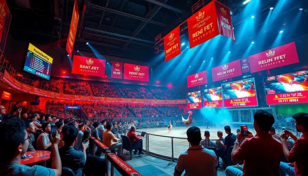 Exciting live cockfighting scene showcasing the vibrant online betting experience at sv368win.live.