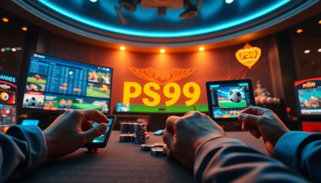 Experience the thrilling world of trang chủ PS99 with a modern gaming interface showcasing diverse betting options and engaging casino games.