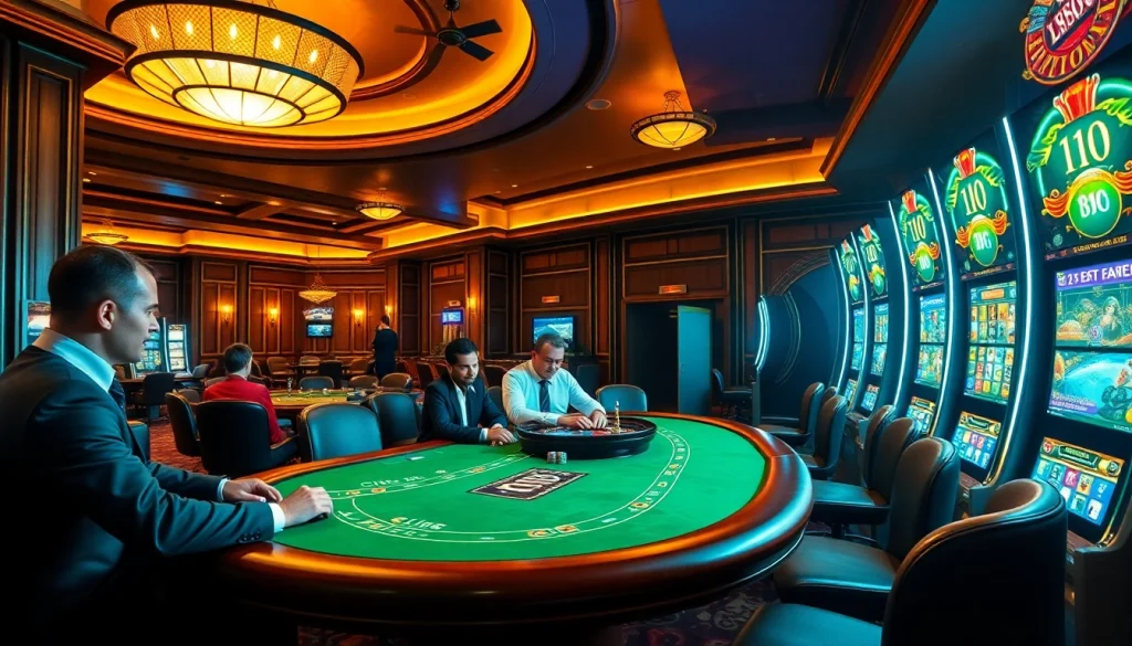 Experience the excitement of the go88 club at a luxurious casino table with engaged players.