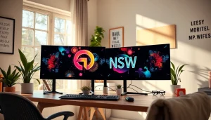 Innovative workspace showcasing NSFW AI creativity with vibrant decor.