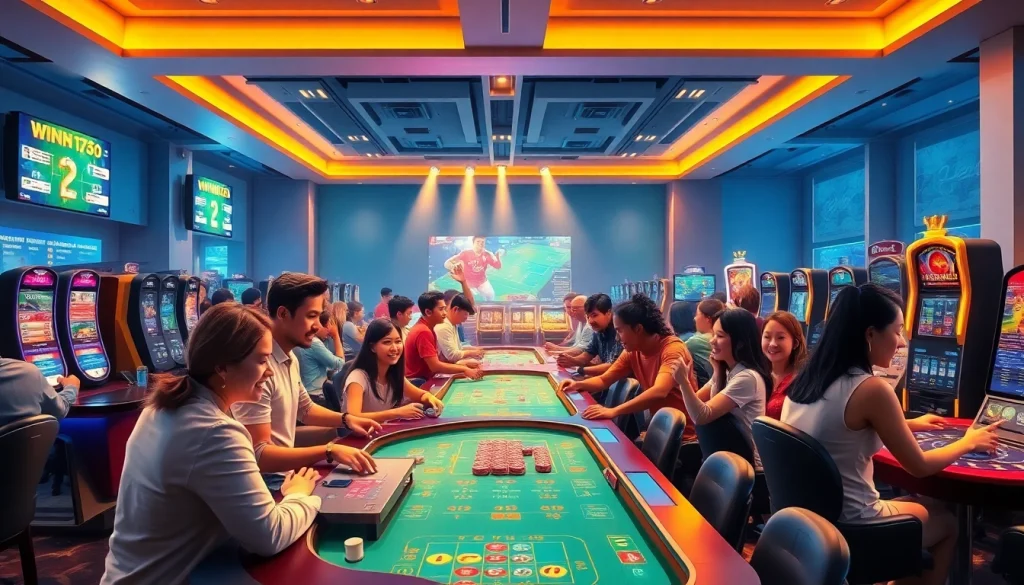 Experience the excitement of winvn88.live with diverse players in a vibrant online casino atmosphere.