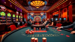 Engage in thrilling gaming experiences at https://68wing.com, featuring vibrant casino tables and lively players.