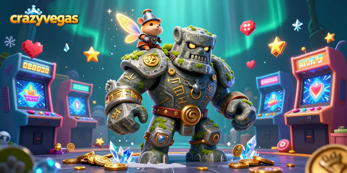 Experience the excitement of crazyvegas with a magical 3D illustration of gaming adventures.